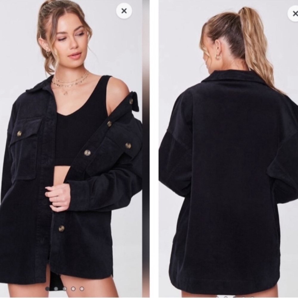 Forever 21 corduroy oversized shacket